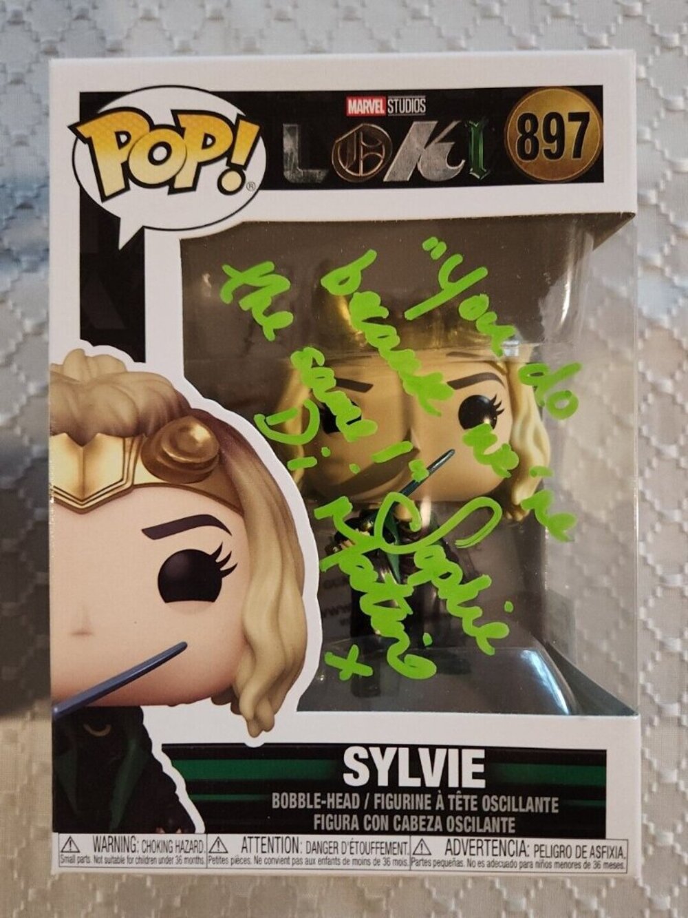 Sophia Di Martino signed Funko Pop! Marvel Loki Sylvie #897 w/COA
